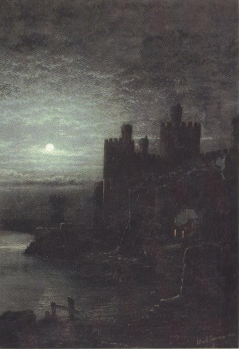  Conway Castle,Moonrise (mk37)